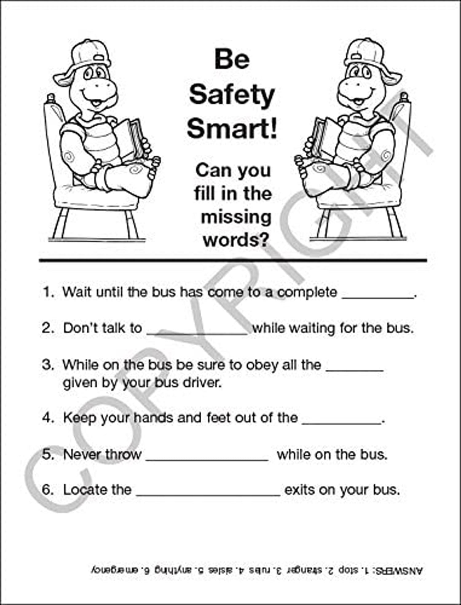 25 Pack - Practice School Bus Safety Kid's Educational Coloring & Activity Books
