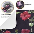 thumbnail image 2 of Vivid Floral Dark Dish Drying Mat for Kitchen Counter, Ultra Absorbent Reversible Microfiber Dishes Drying Rack Pad Heat-resistant Mats 18x24 Inch, 2 of 7