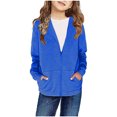 thumbnail image 2 of Lilgiuy Girls Zip Up Hoodies Casual Solid Color Long Sleeve Sweatshirts Jackets with Pockets, 2 of 5