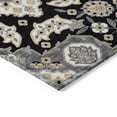 thumbnail image 3 of Addison Rugs Chantille Indoor/Outdoor Traditional Global Black Machine Washable Rectangle Rug, 9' x 12', 3 of 8