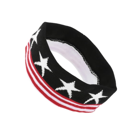 Unique Bargains Breathable Headband Elastic Headband for Sport Black Red White 1 Pc
