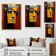 thumbnail image 4 of Designart "African Zulu Warrior Mask IV" People Framed Wall Art - Global Yellow African Mask Entryway Framed Wall Art, 4 of 6