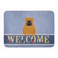 thumbnail image 1 of Carolines Treasures BB5703RUG English Bulldog Red Welcome Machine Washable Memory Foam Mat, 1 of 4