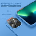 thumbnail image 3 of Silicone Case Designed for Apple iPhone 11 Pro Liquid Silicone Case, 3 in 1 Bundle Phone Case with Clear Tempered Glass and Camera Lens Shockproof Case for Apple iPhone 11 Pro,Aqua Blue, 3 of 7
