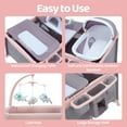 thumbnail image 6 of Pamo Babe Nursery Center Playard with Bassinet & Changing Table for Newborn,4-Panels Playpen, 6 of 10