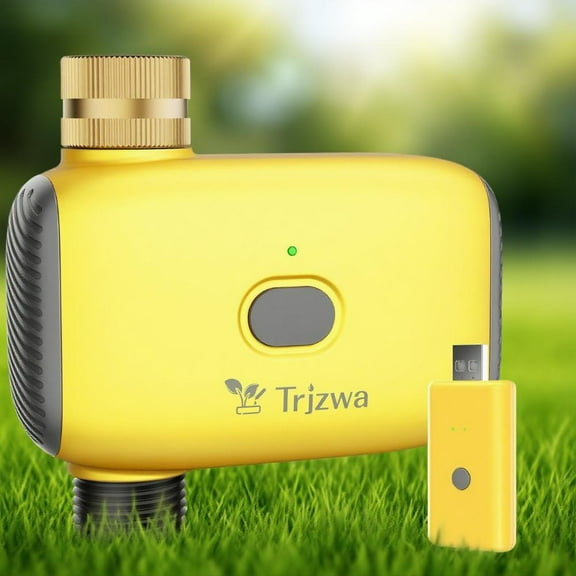 WiFi Water Timer for Garden - Outdoor Sprinkler Timer with 1 Outlet, Brass Inlet Hose Timer | Irrigation Timer with Rain Delay/Manual Mode for Garden, Lawn, Yard Watering System