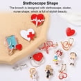 thumbnail image 3 of Minnieouse Broches Estetoscopio Dibujos animados Joyería estética Unisex Esmalte Pins de solapa Enfermera Insignia médica Elaboración DIY Accesorios de disfraces XZ4685, 3 of 6