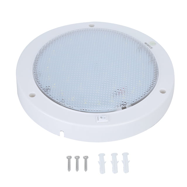 Lámpara de techo redonda de alta luminosidad, 42 LED, 12 V, 9 W, 840 lm, para coche, barco, hogar, luz blanca cálida.