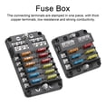 thumbnail image 4 of Positive and Negative Anodes Fuse Block Box Transparent Cover Fuses Holder with LED Indicator Light, 4 of 8