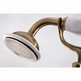 thumbnail image 3 of Kingston Brass KS288AB Essex 7" Center Deck-Mount Clawfoot Tub Faucet with Hand Shower, Antique Brass, 3 of 8