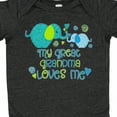 thumbnail image 4 of Inktastic My Great Grandma Loves Me Cute Elephants Boys or Girls Baby Bodysuit, 4 of 5