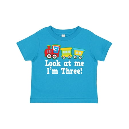 

Inktastic 3rd Birthday Train Outfit Gift Toddler Boy Girl T-Shirt