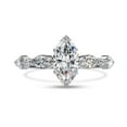 thumbnail image 2 of IGI Certified Lab Grown Diamond Ring | Center 10x5mm Marquise Cut Solitaire Engagement Promise Rings For Women In 18k Solid White Gold | F-G, VS-SI Quality (1.25 Ctw) Ring Size-6, 2 of 7