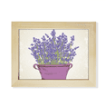 thumbnail image 1 of Pote de flor de lavanda violeta planta Escritorio de madera Arte Pintura 6x8 pulgadas marco de foto foto, 1 of 4