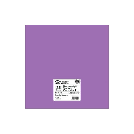 UPC: 0740512104147 | Paper Accents Cardstock 12 x 12  Heavyweight Smooth 100lb Purple Hearts 25pc