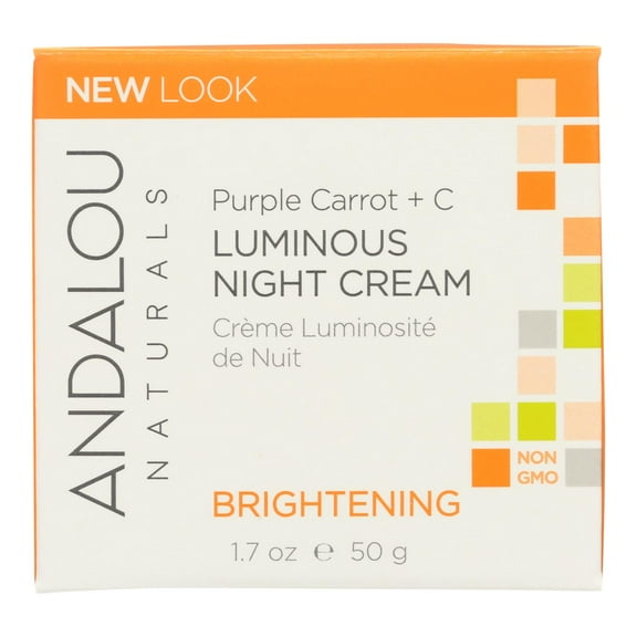 Andalou Naturals Luminous Night Cream Purple Carrot   C - 1.7 oz