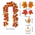 thumbnail image 4 of Halloween Sale Clearance!Fall Decorations for Home, Fall Artificial Maple Leaf Garland Thanksgiving With Pumpkins For Fireplace Mantel Door Decor, 4 of 7