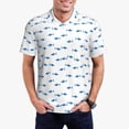 thumbnail image 1 of Balery Cute Shark Camisa Polo de Hombre con Estampado, de Manga Corta y Tejido Medio, Camisa Tipo Golf Polo-Large, 1 of 6