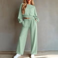 thumbnail image 2 of 2 Piece Sets for Women Lounge Sets Long Sleeve Tops Sweatshirt Wide Leg Pants Fall Casual Vacation Travel Outfits with Pockets, 2 of 6