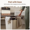 thumbnail image 6 of 160L Laundry Basket with Wheels, Large Rolling Hampers for Clothing Organizer, Dirty Clothes Basket for Hotel, Home, Closet, Dorm, Beige, 6 of 8