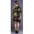thumbnail image 4 of Bimba Black4 Floral Rose Beach Kaftan Bikini Cover up Womens Midi Dress Short Caftan-S-L, 4 of 5