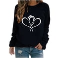 thumbnail image 2 of Meichang T-Shirts Cœur d'Amour pour Femmes T-Shirts de la Saint-Valentin Hauts Col Rond de Vacances T-Shirts Graphiques Cœur d'Amour Pull à Manches Longues en Solde Cadeaux de la Saint-Valentin, 2 of 3