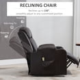 thumbnail image 3 of Fauteuil Releveur Électrique, Sofa Inclinable en Cuir PU avec Repose-Pieds, Télécommande et Porte-Gobelets, Brun, 3 of 7
