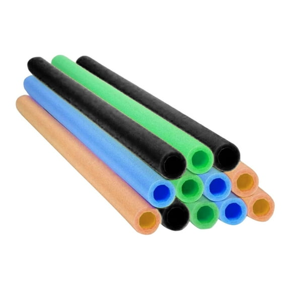 funtasica 12 Pieces Trampoline Pole Foam Sleeves Replacements Lightweight Foam Tubes Padding Outdoor Accessories for Tube Garden House Style C
