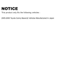 thumbnail image 2 of Transit Auto Front Rear Disc Brake Rotors and Semi-Metallic Pads Kit for Car 2005-2006 Toyota Camry Base LE Vehicles Manufactured In Japan K8S-101047, 2 of 2