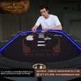 thumbnail image 5 of Barrington 10 Player Folding Poker Table with LED Lights – No Assembly Required, Casino Style with Steel Cup Holders & Padded Rails, 5 of 8