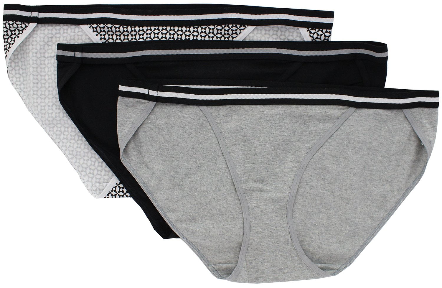 Hanes Women's Premium 3 Pack Sporty String Bikinis (Large)