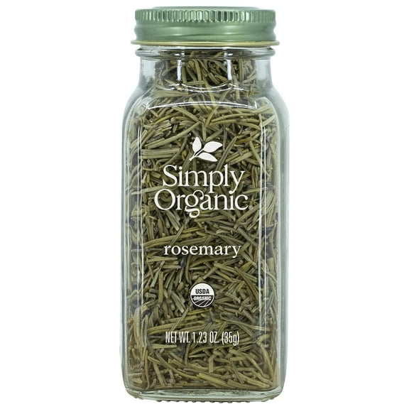 Simply Organic Whole Rosemary Leaf, 1.23 Ounce, Pungent, Herbaceous, Fresh Earthy Taste & Aroma, Kosher, Certified Organic