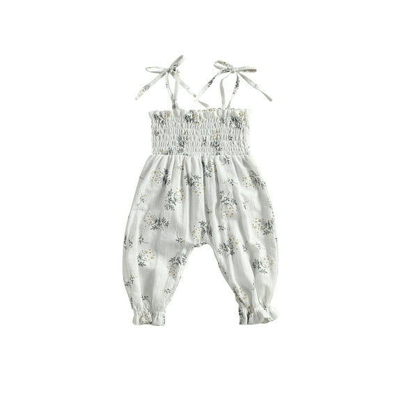 Wayren USA Toddler Baby Girls Floral Print Romper Jumpsuit Sleeveless Jumpsuit
