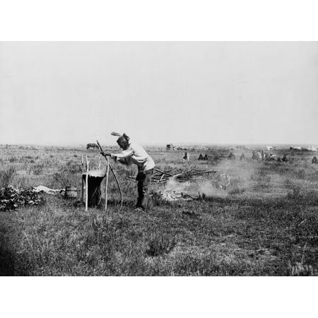 Sioux Cooking C1911 Nhigh Bear A Brul Sioux Native American Man On The