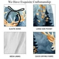 thumbnail image 4 of luoweisi Men's Beach Shorts Quick Dry Swim Trunks with Mesh Lining Jungle Elk M, 4 of 5