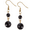 Black Double Dangle, variant on Coco Dangles - Mini Round Beaded Ball Dangling Drop Earrings by Humble Chic NY, Green Triple Dangle, Kelly, Gold-Tone