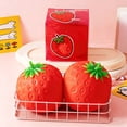 thumbnail image 2 of Giant Strawberry Squish, 6" Jumbo Realistic Strawberry Stress Ball, Large Squeezable Toy Fruit Ball, Big Strawberries Squishies Fidget, Party Favor Slow Rise Pressure Release Toy, 2 of 6