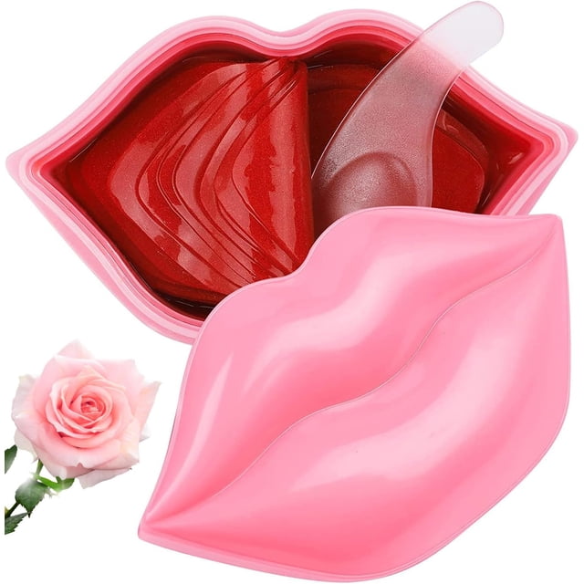 VEZE Mascarillas para labios, 20 unidades, mascarilla para labios secos, colágeno, cuidado de la piel, almohadillas de cristal, hidratantes, antiarrugas, antienvejecimiento, reafirma e hidrata los lab