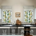 thumbnail image 4 of Kitchen Curtains 36 Inch Short - 3 Panel Set Pineapple Print, Rod Pocket Window Curtains 100% Polyester, Tropical Fruit Valance for Farmhouse, Cafe, Living Room, Bedroom, Easy Wash, 4 of 6