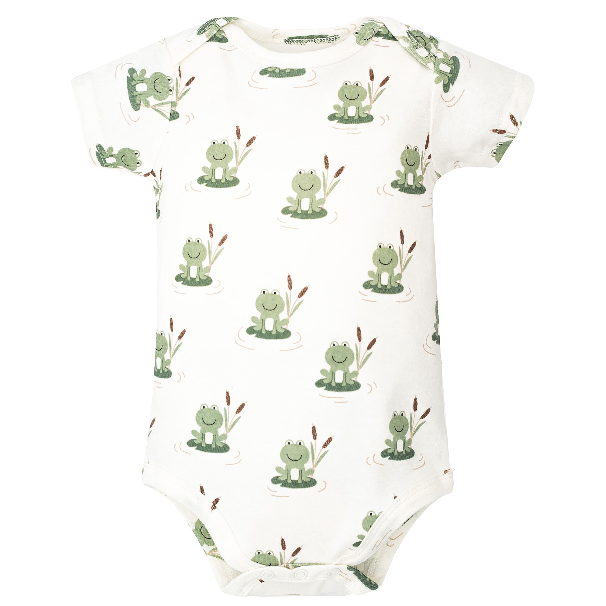 Hudson Baby Infant Cotton Bodysuits 5-Pack, Frog Pond, Preemie