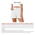 thumbnail image 5 of Women Short Pants Mid Waisted Pure Color Soft Breathable Loose Short Pants for Dating Work White S, 5 of 5