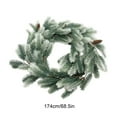 thumbnail image 2 of Artificial Norfolk Pine Garland Christmas Decoration 5.9 Ft,Christmas Winter Snow Garland for Fireplace Stairs Cabinet Home Table Outdoor Snow Style Decoration, 2 of 7