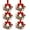 Red*6, variant on JEWLALO 2 Pack Mini Christmas Wreaths, Bow Ribbon Cedar Red Berry, Mini Christmas Wreaths for Cabinets, Small Window, Door, Farmhouse Xmas Party Decorations, Instant Festive Charm