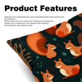 thumbnail image 2 of Squirrel Throw Pillow - Velvet Pillow Inserts Covers with Unique Patterns - Set of 2 - Available in 16x16, 18x18, 20x20 Inches for Various Occasions, 2 of 6