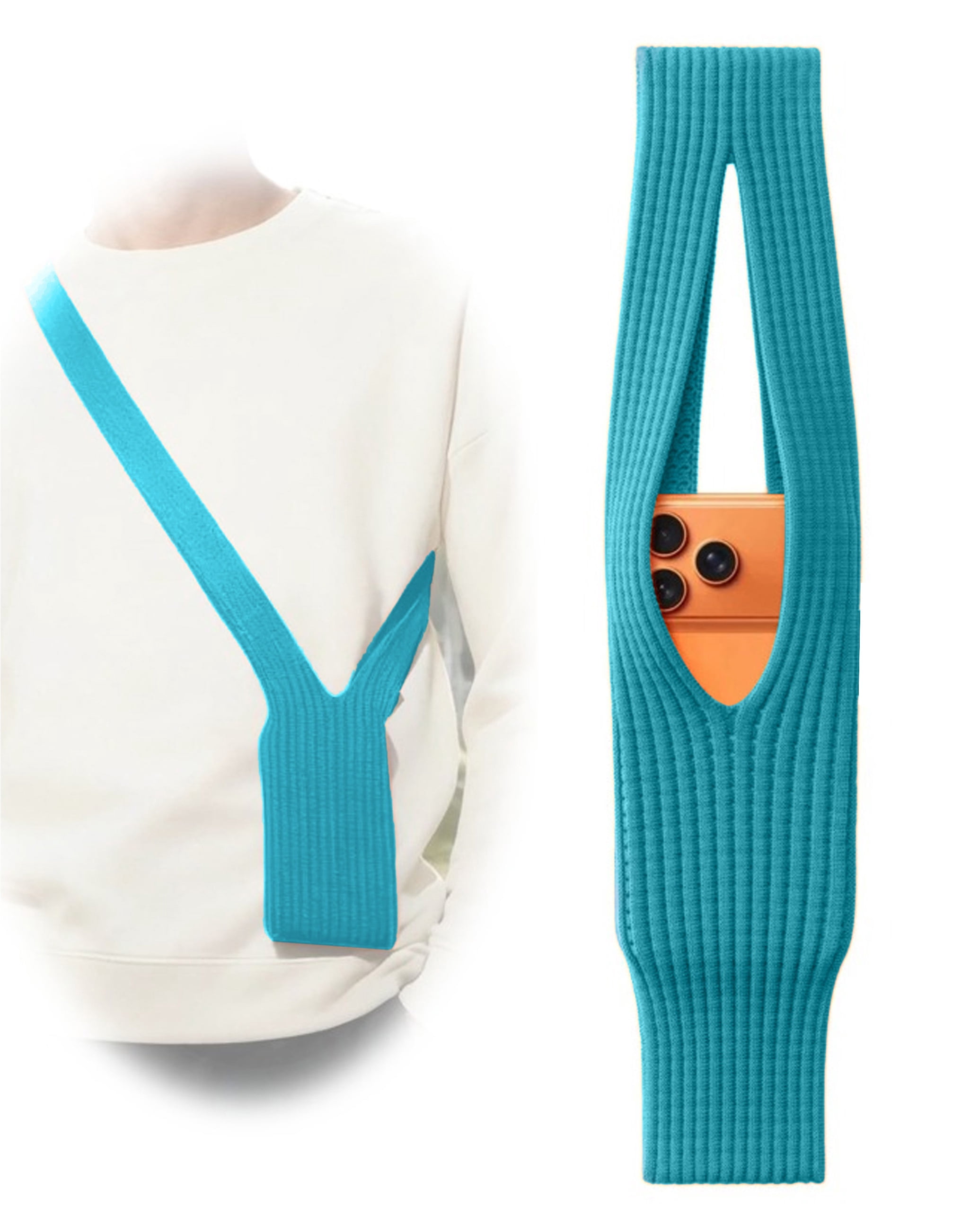 Long Flex-Knit Phone Sleeve - Teal