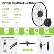48V 500W Bafang Bicycle Conversion Kits 700C Front Wheel Hub Motor Kits with EKD01 with 48V20AH Shark Battery