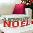 thumbnail image 2 of Curved Metal Table Sign (Joyeux Noel), 2 of 3