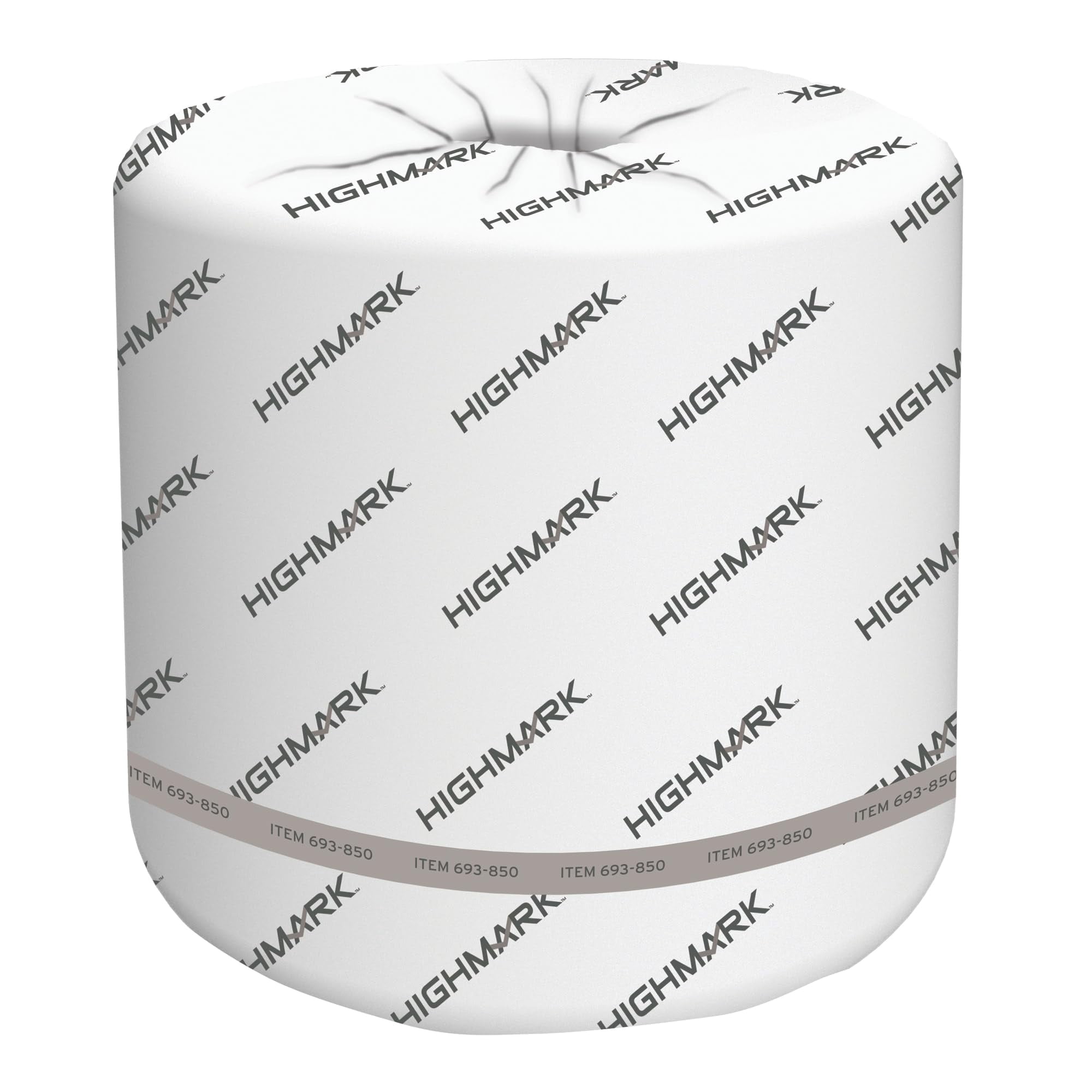 Highmark® 2-Ply Bathroom Tissue, 100% Recycled, White, 550 Sheets Per Roll, Case Of 40 Rolls