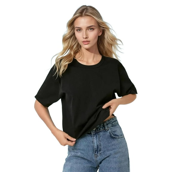 Basic Cotton Crew Neck T-Shirt