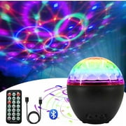LED Disco Ball 16 Lighting Shape Disco Lighting Effect with USB Cable Party Light with Bluetooth Speaker Disco Light Decoration with Remote Control Disco DJ Party Birthday Decoration